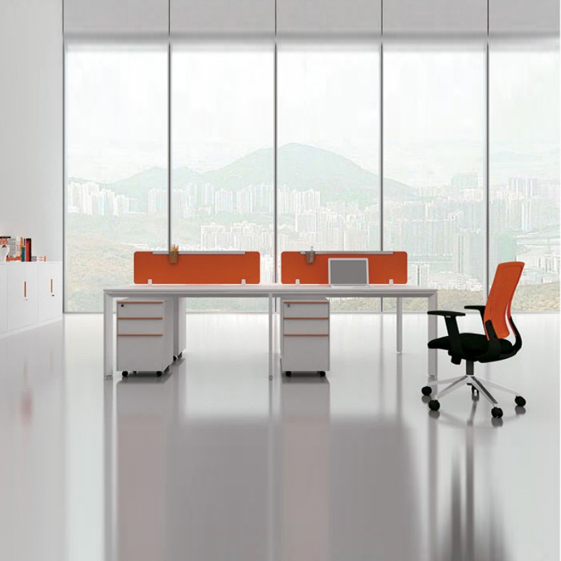 Customized Colorful 6 Person Office Workstation Desks For Modern Businesses