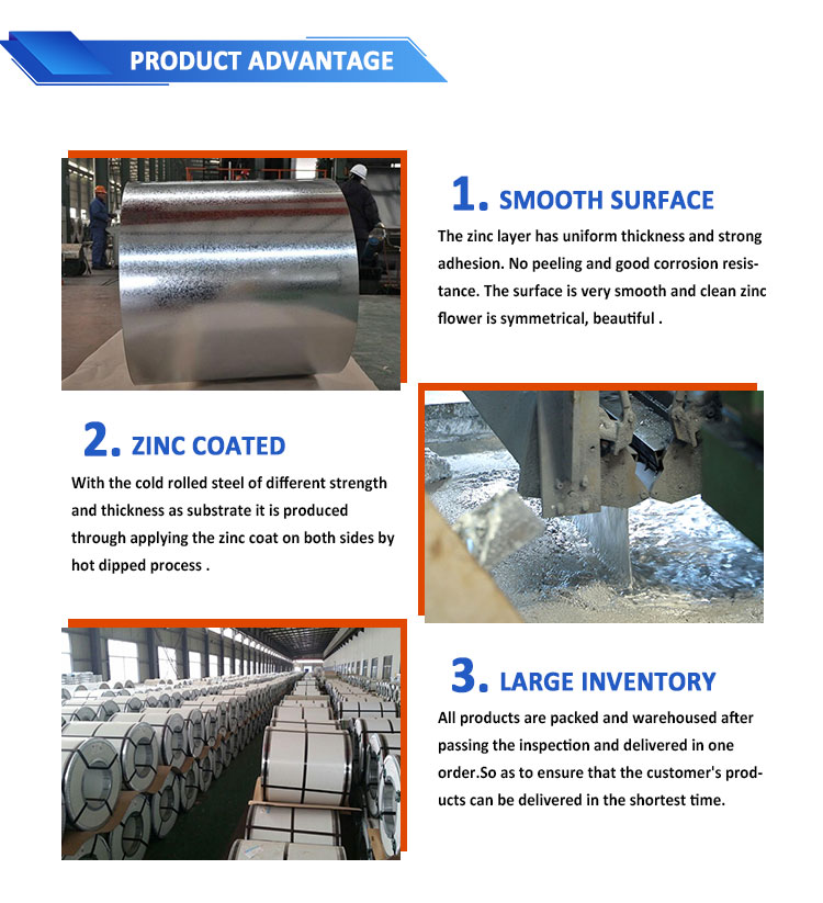 Narrow Galvanized Zinc Coated Steel Coil Regular Spangle ID 508/610mm