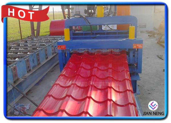 Speed 5m/Min Roof Panel Glazed Tile Roll Forming Equipment With 18 Forming