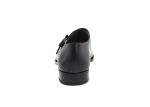 Black Genuine Leather Handmade Monk Strap Shoes , Mens Monk Strap Brogue Dress