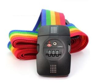 Quality Adjustable TSA Luggage Strap Lock TSA 12016 164.1g With Tin Point Free Sample wholesale