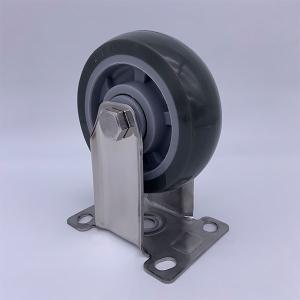 Quality Solid Polyurethane Stainless Steel Trolley Caster Wheels 5 Inch wholesale