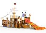 Fiberglass Material Water Playground Equipment / FRP Pipe Pirate Ship Slide