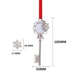 Sublimation Christmas Key Pendant Blanks Snowflake Ornament Metal Christmas