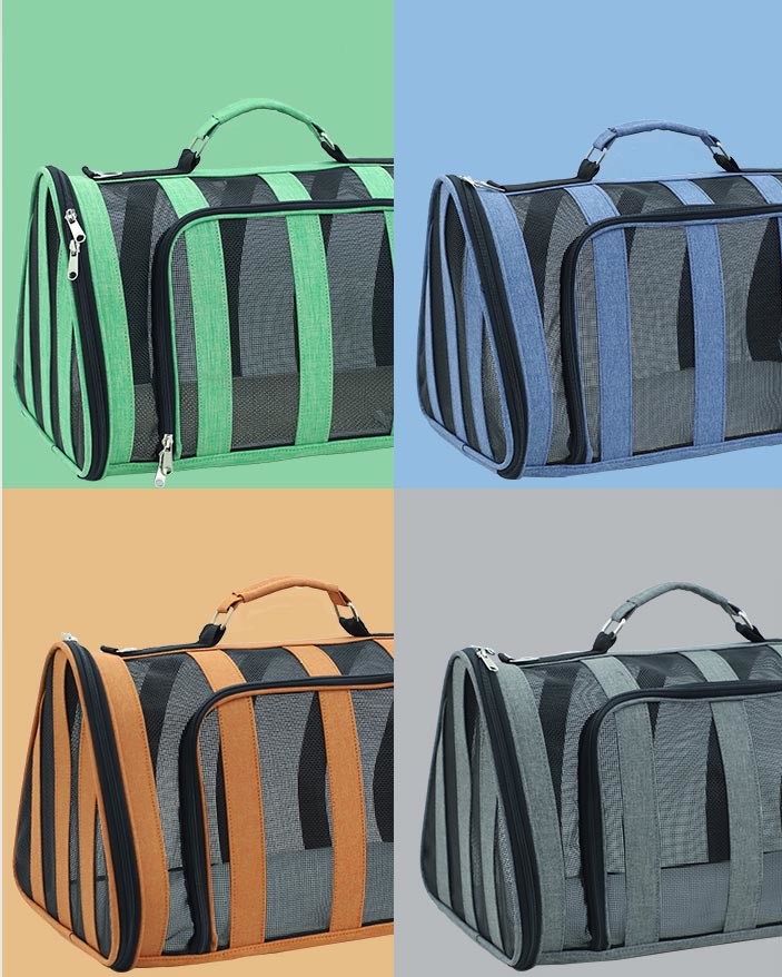 Outdoor Travel Free Folding Soft Sided Breathable Pet Bag For Small Middle Size Dog Friendly