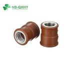 Hot Water Brown Red Pn16 Female Coupling Forged Bathroom Accessories Pph Pipe