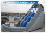 Kids / Adults Double Inflatable Water Slide With Small Pool For Summer Games