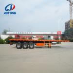 13m Length 3 Axles Flatbed Cargo Truck Semi Trailers for 5 Meters Container