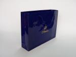 Customised Laminated Hot Stamping Blue Paper Carrier Bags For Shopping