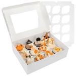 12x12x12 Kraft Paper Custom Cupcake Packing Cake With Clear Window