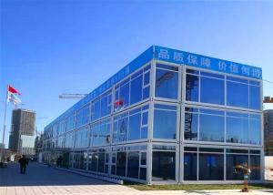 Quality Glass Curtain Modern Container House , Three Stories Shipping Container House wholesale