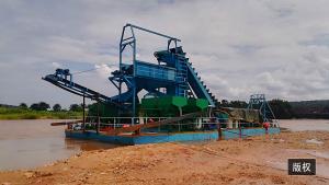 Quality 7.5m River Sand Pumping Machine Gold Bucket Dredger wholesale