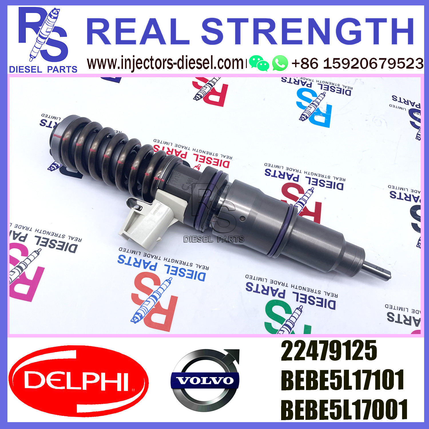 DELPHI 4pin BEBE5L17101 22479125 Diesel pump Injector BEBE5L17101 BEBE5L17001 22479125 E3.5 for V-O-L-V D16 US15 CARB REGS