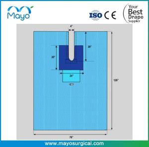 Quality OR Room Surgical Use Disposable EENT Split U Drape, 76&quot; X 126&quot;, Sterile wholesale