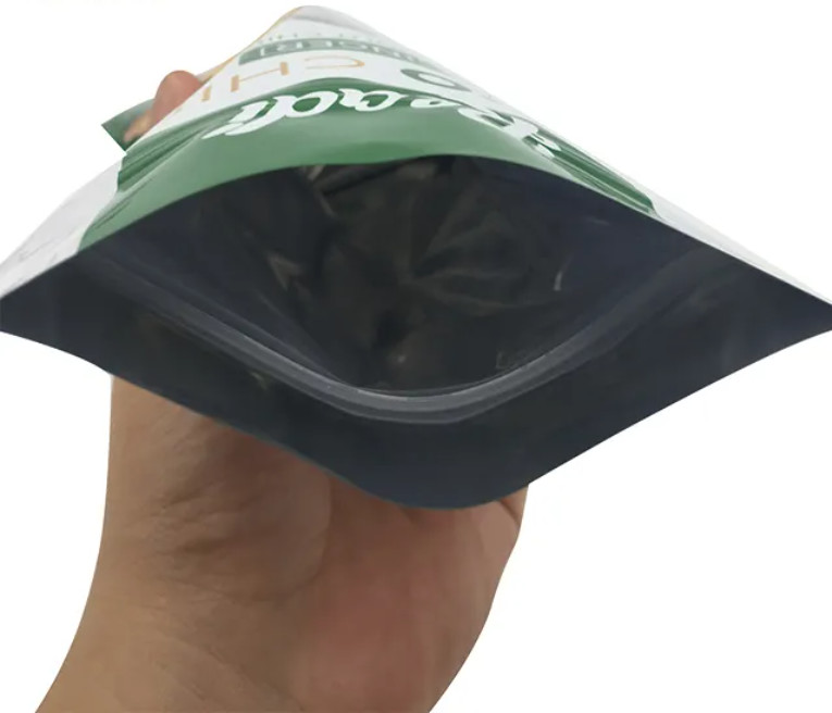 Custom Printed Heat Seal Three Side Sealed Zipper Plastic Food Grade Pouch Zip Lock Bag