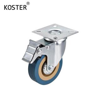 Quality Blue Plastic Shopping Trolley Industrial Rotating Wheel with 75mm/100mm/125mm Diameter wholesale