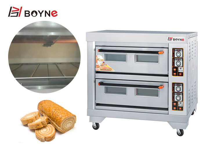Pizza Oven With Stone Gas Deck Oven Double Layer Bakery Kitchen Equipments