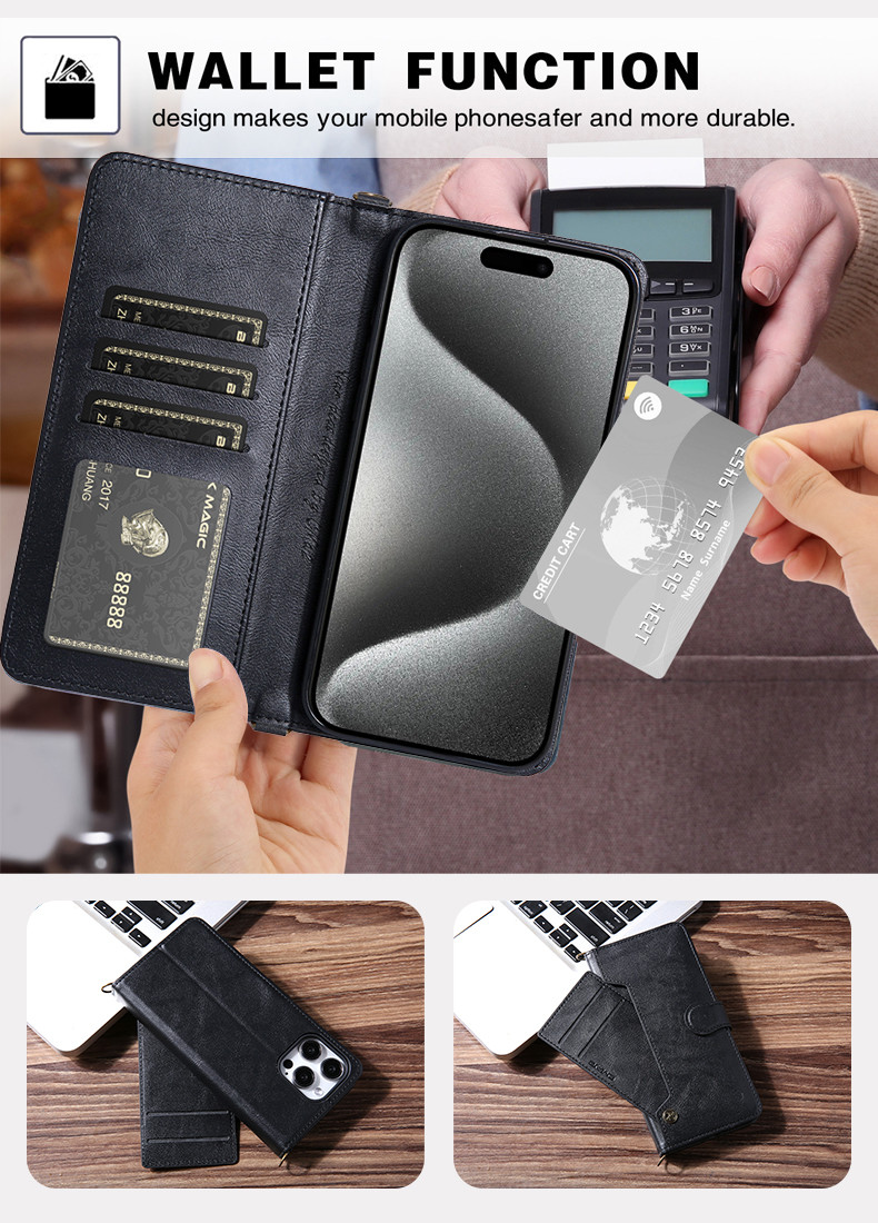 Business Style Pu Leather Phone Case Flip Cover Wallet Stand For Samsung S25 Ultra