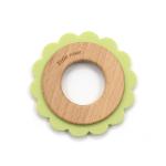 Organic Natural Beech FDA Standard Wooden Silicone Teether