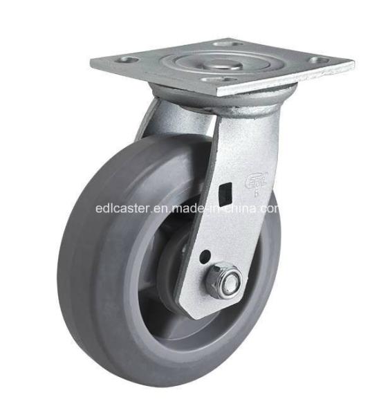 Edl 350kg Plate Swivel TPE Caster 6mm Thickness 7016-56 for Heavy-Duty
