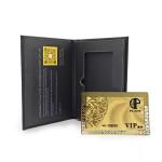 Memorable RFID Chip Business Cards Metal Ntag215 Card 0.76mm Thickness