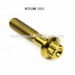 6AL-4V GR5 DIN Standard M7*32 12 Point Flange Head Titanium Split Rim Bolt for