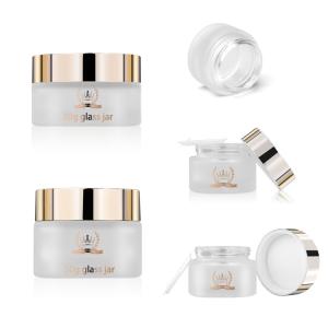 Quality 200g Frosted Glass Jars With Gold Lids OEM ODM Customizable wholesale