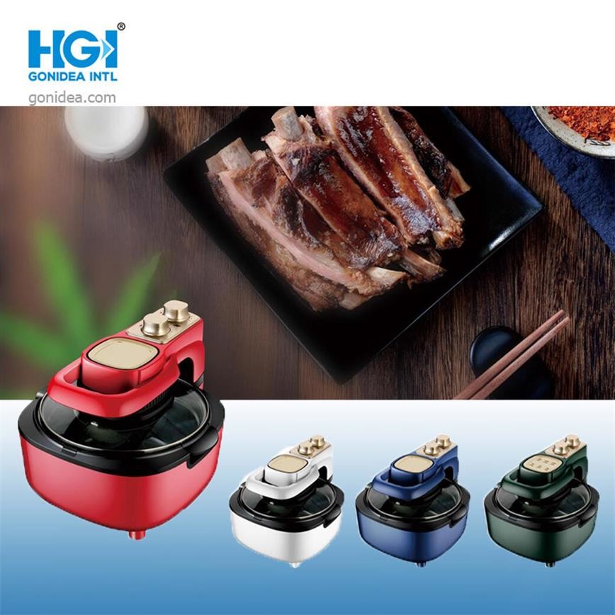 360 Degree Heating 1100W 4.7L Non Stick Air Fryer Electric With Time Controller