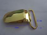 wholesale high quality bulk gold plated 1' metal suspender clip