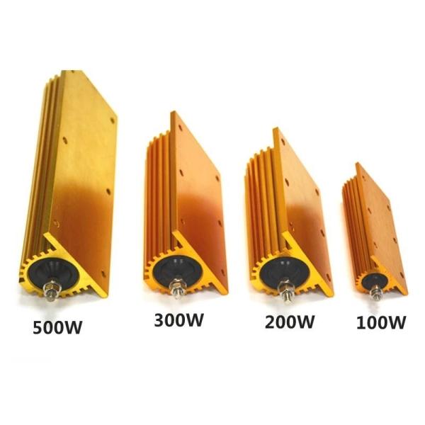 RX24 Gold Aluminum Case Resistor High Power 25W 50W 100W 200W 300W Car Current