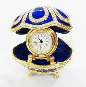 Quality Handicraft faberge egg metal jewelry box Faberge Egg Trinket Jewelry Box with a Pearl Estee Egg Jewelry trinket box wholesale