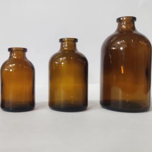 Quality 10ml 30ml 100ml Amber Glass Reagent Bottle Molded Antibiotic Glass Bottle wholesale