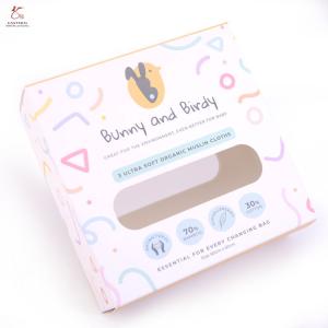 Quality Custom Printed Cardboard Boxes With Clear Window | Baby Clothes Packaging Box Manufacturers wholesale