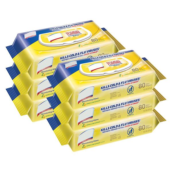 Lemon And Lime Blossom Disinfectant Handi Pack Wipes Biodegradable Clean
