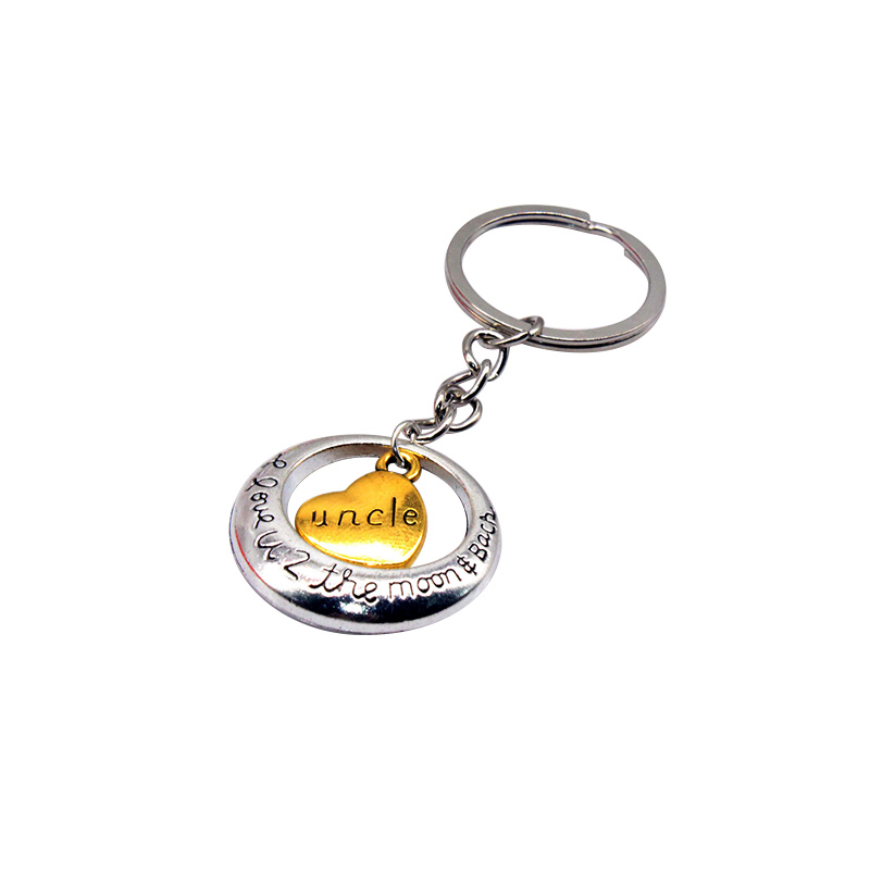 Creative Lovely Heart Shape Car Gift Custom Metal Keychains personalized key rings