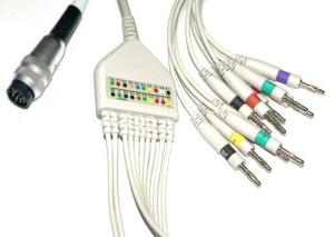 Quality 10kΩ Resistance EKG Wires 12 Pin 3.6 Meter Banana IEC , No Toxic wholesale