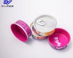 Rose Red Dogs Eat Tuna Can 80ml Small Round Metal Tins With Lids