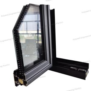 Quality PA66 GF25 Broken Bridge Aluminum System Door And Window Sound Heat Insulation Profile wholesale
