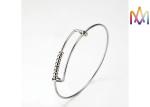 SS304 Twisted Expandable Movable Bead Womens Engraved Bracelets