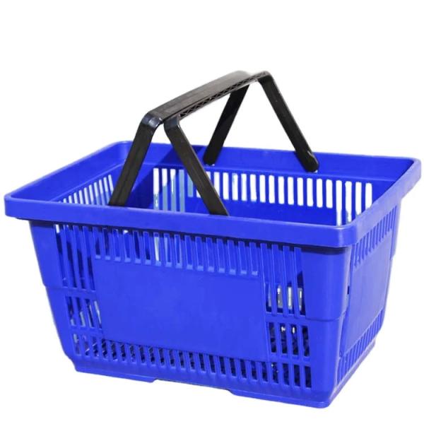 Multipurpose Supermarket Shopping Basket Drawstring Pulley Plastic Shopping