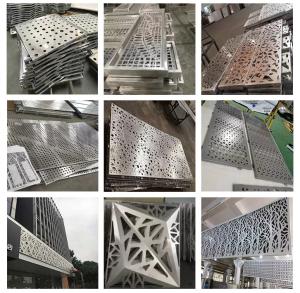 China Architectural Laser Cut Sheet Metal Fabrications Stainless Steel Facade Curtain Wall Pan on sale