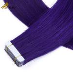 Brazilian Double Drawn Tape In Hair Extensions 30 Inch Purple