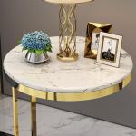 Stainless Steel Round Sofa Side Table Telephone Table Smooth Surface
