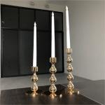 Gold Candlestick Holders Wedding Deco Centerpiece Metal Gourd 25CM 20CM