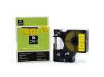 D1 Label Tape Cassette Black On Yellow , 6mm / 12mm Labelling Machine Cartridges