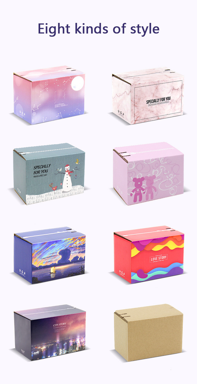 Rectangle CMYK 4C Printing Corrugated Mailing Boxes Food Grade