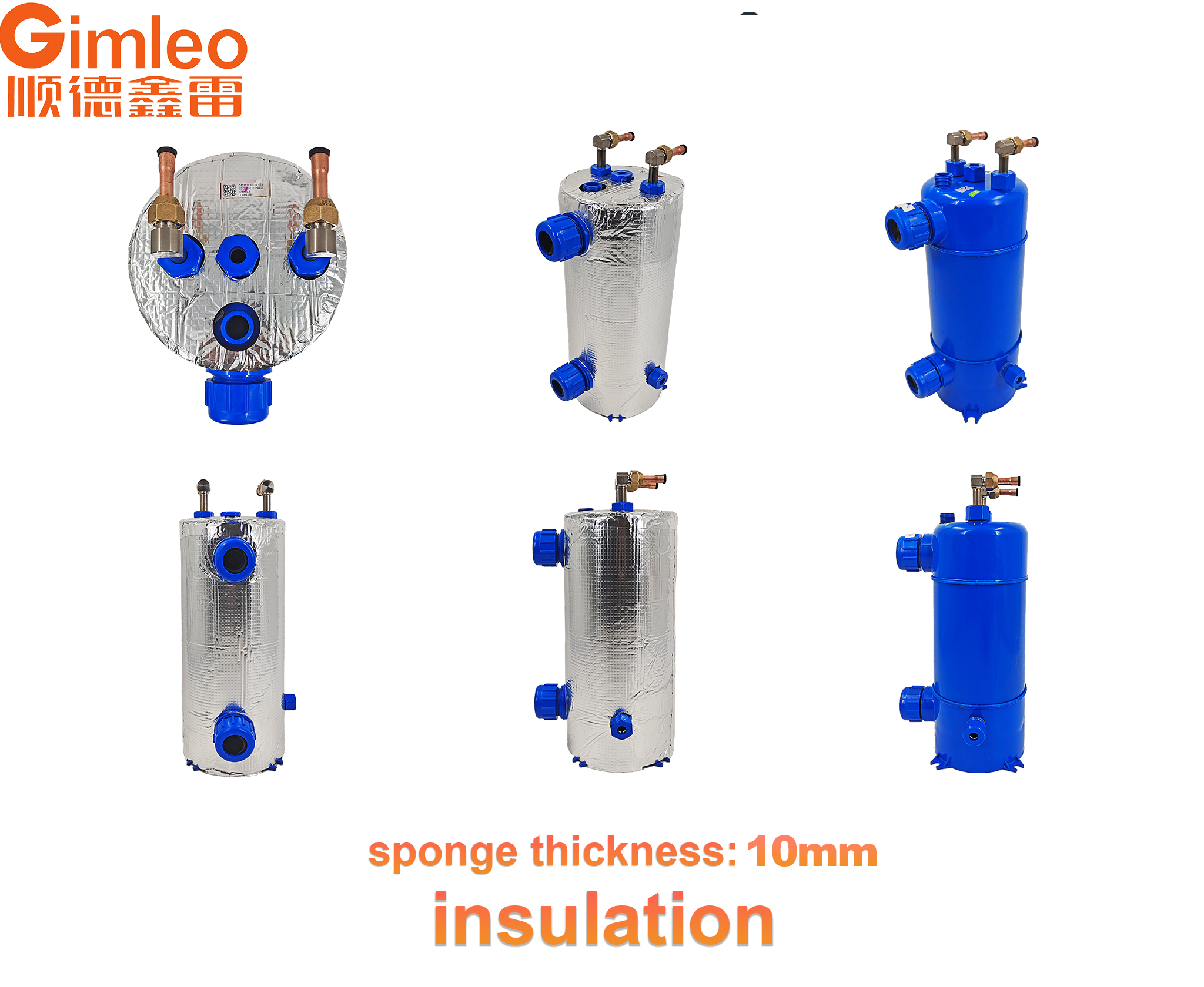 1HP Water Chiller Heat Exchanger MHTA-0.75 Pure Titanium Seamless Tube Heat Exchanger