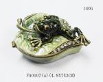 Frog jewelry trinket box metal jewelry box crystal jewellery box