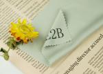 Ice Green Zigzag Edge Microfiber Glasses Cloth Black Silk Screen Printing