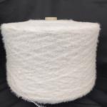 1.3cm NM12 Bleached White / Raw White Nylon Feather Yarn For Flat Machine